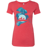 T-Shirts Vintage Red / S Lion Portrait Women's Triblend T-Shirt