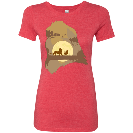 T-Shirts Vintage Red / Small Lion Portrait Women's Triblend T-Shirt
