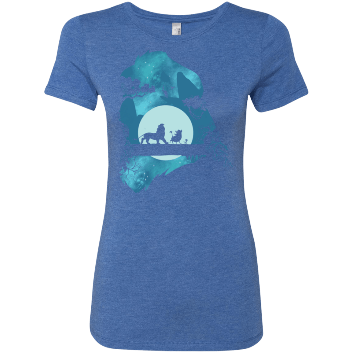 T-Shirts Vintage Royal / S Lion Portrait Women's Triblend T-Shirt