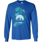 T-Shirts Royal / YS Lion Portrait Youth Long Sleeve T-Shirt
