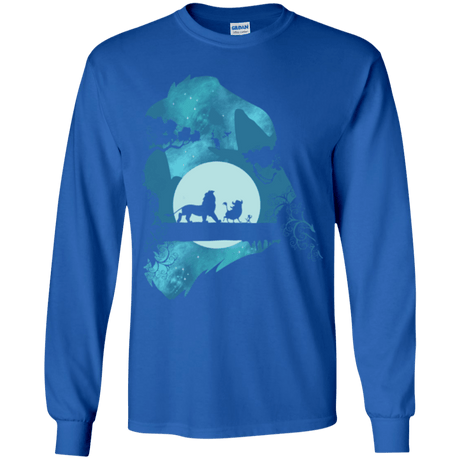 T-Shirts Royal / YS Lion Portrait Youth Long Sleeve T-Shirt