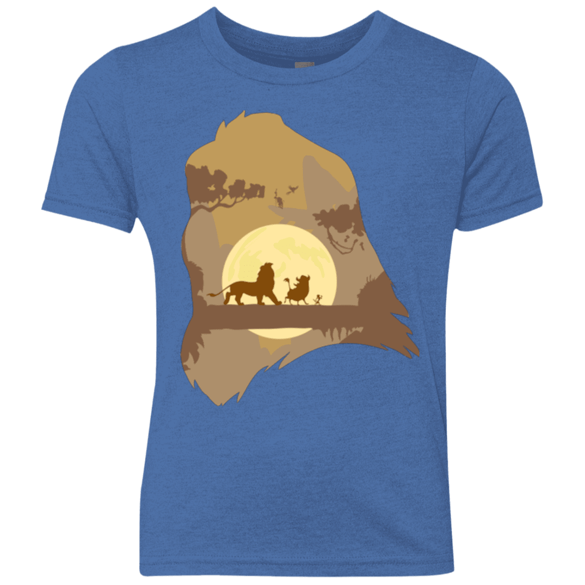 T-Shirts Vintage Royal / YXS Lion Portrait Youth Triblend T-Shirt