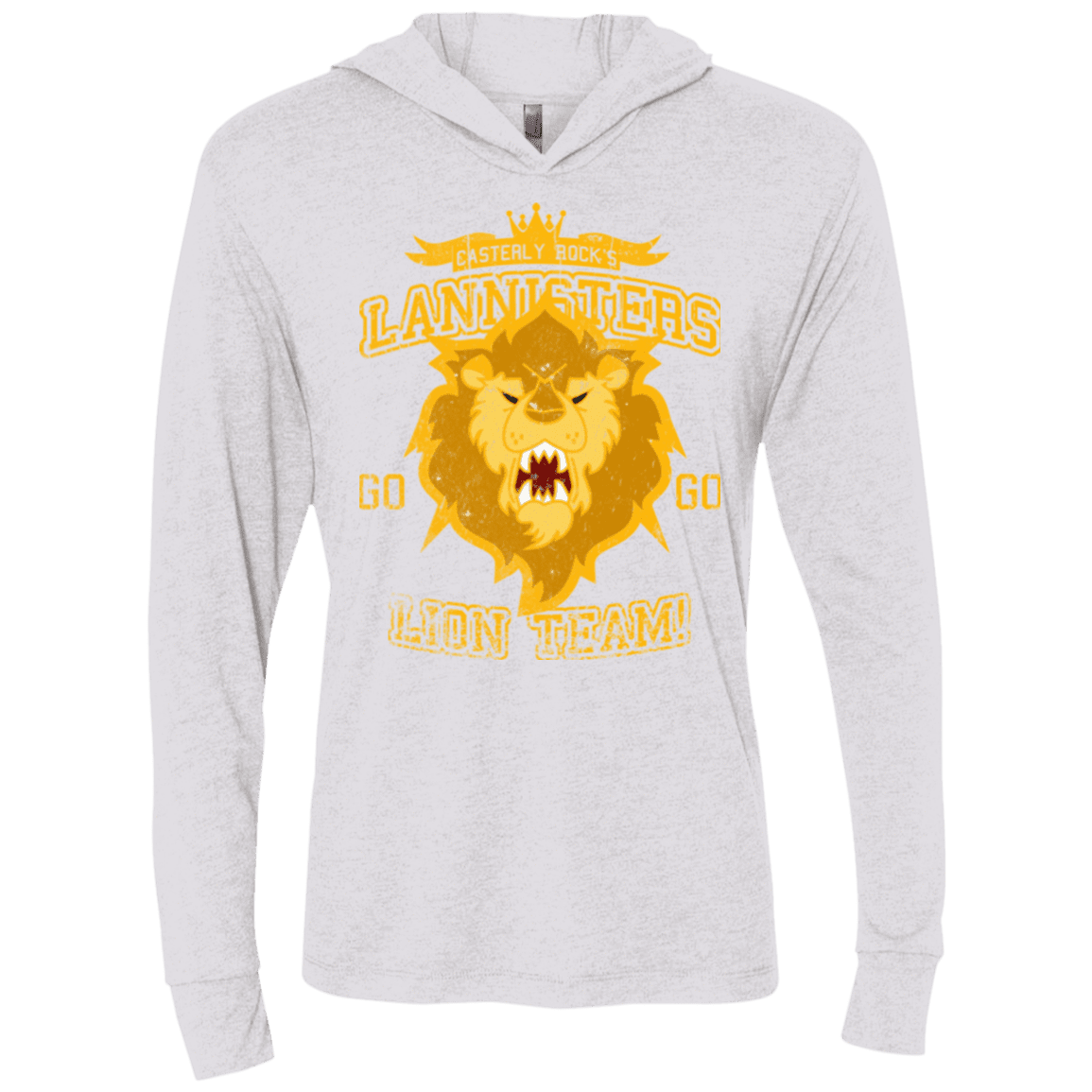 T-Shirts Heather White / X-Small Lion Team Triblend Long Sleeve Hoodie Tee