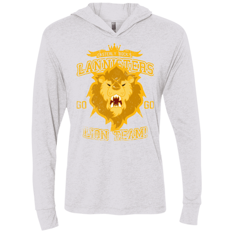 T-Shirts Heather White / X-Small Lion Team Triblend Long Sleeve Hoodie Tee