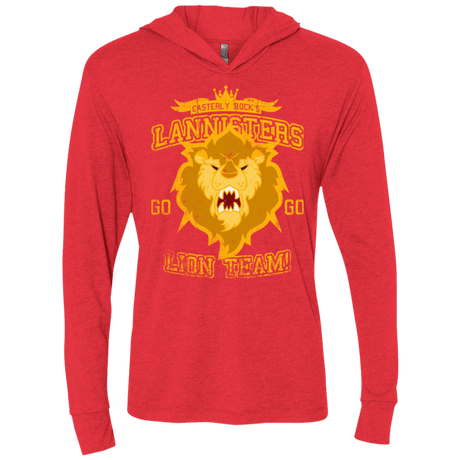 T-Shirts Vintage Red / X-Small Lion Team Triblend Long Sleeve Hoodie Tee