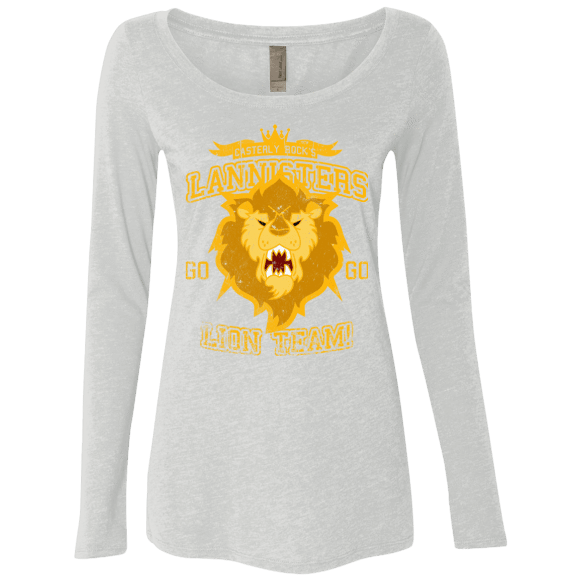 T-Shirts Heather White / Small Lion Team Women's Triblend Long Sleeve Shirt