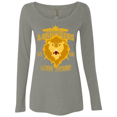 T-Shirts Venetian Grey / Small Lion Team Women's Triblend Long Sleeve Shirt