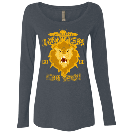 T-Shirts Vintage Navy / Small Lion Team Women's Triblend Long Sleeve Shirt