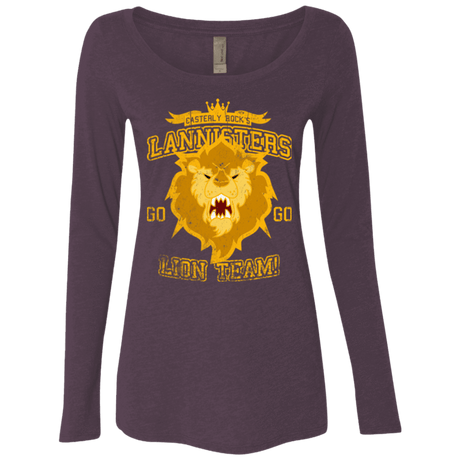 T-Shirts Vintage Purple / Small Lion Team Women's Triblend Long Sleeve Shirt