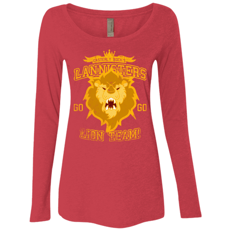 T-Shirts Vintage Red / Small Lion Team Women's Triblend Long Sleeve Shirt