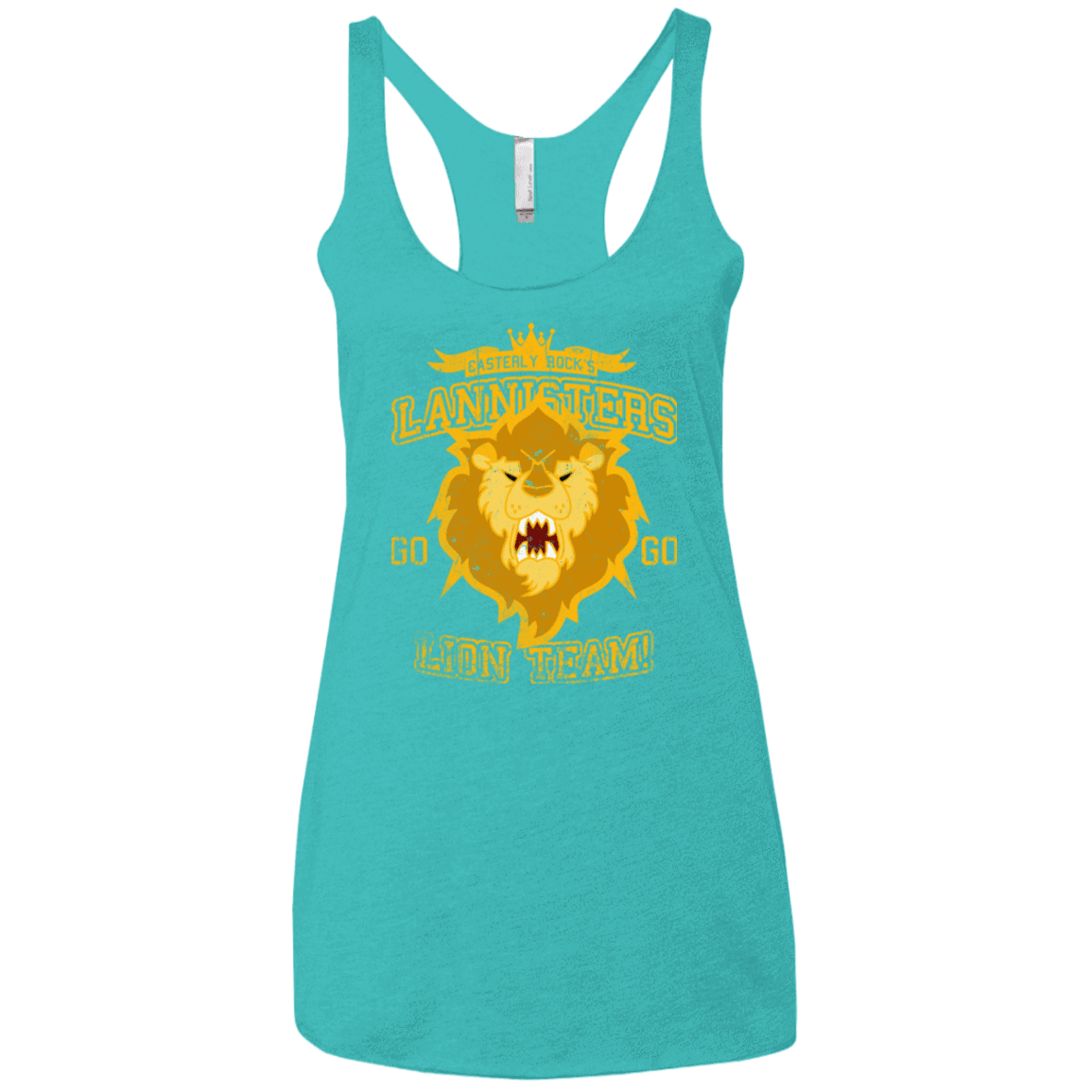 T-Shirts Tahiti Blue / X-Small Lion Team Women's Triblend Racerback Tank