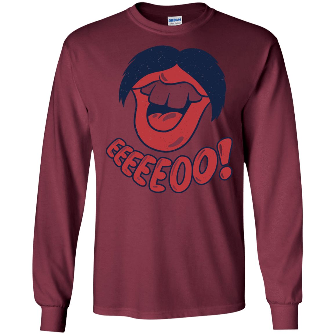 T-Shirts Maroon / S Lips EO Men's Long Sleeve T-Shirt