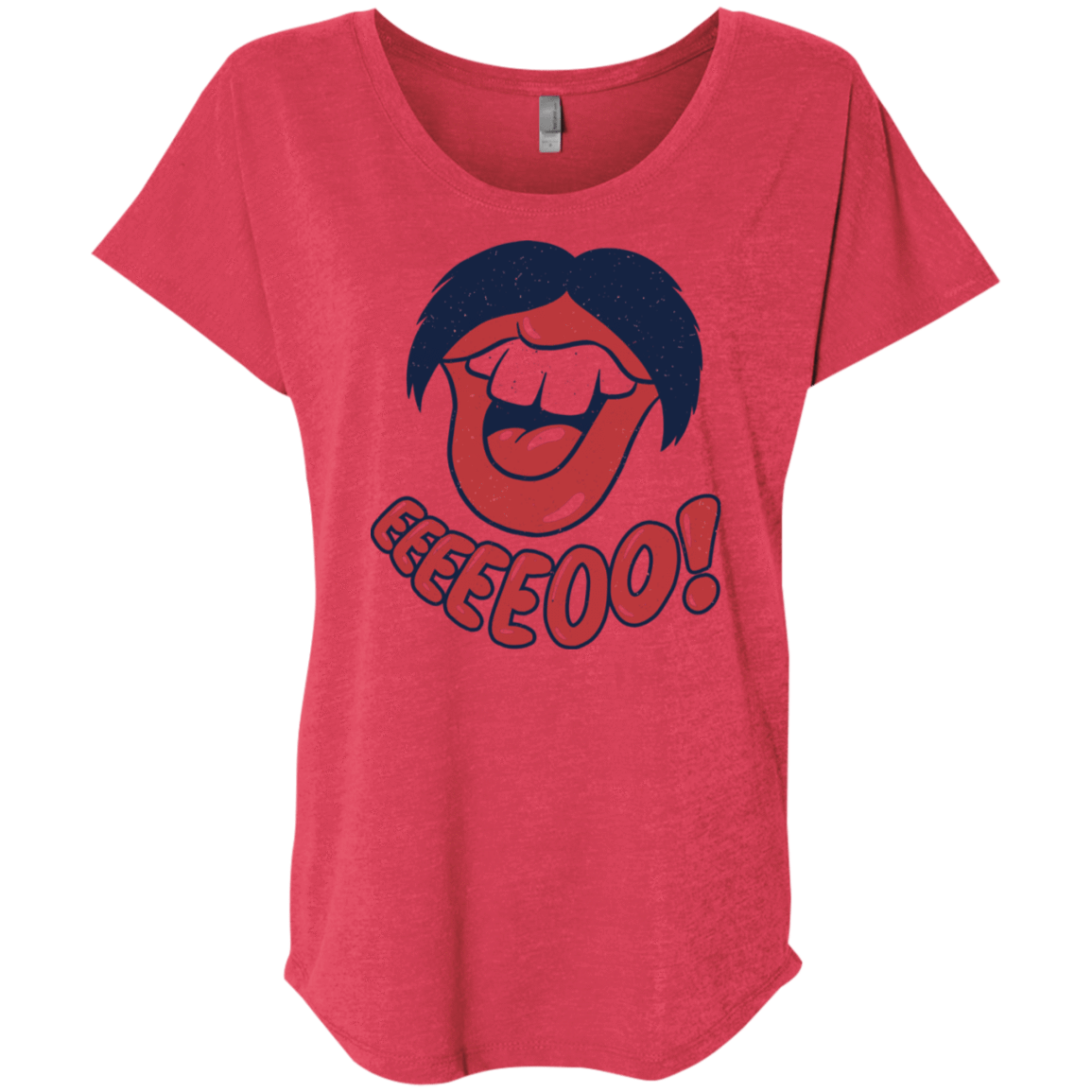 T-Shirts Vintage Red / X-Small Lips EO Triblend Dolman Sleeve