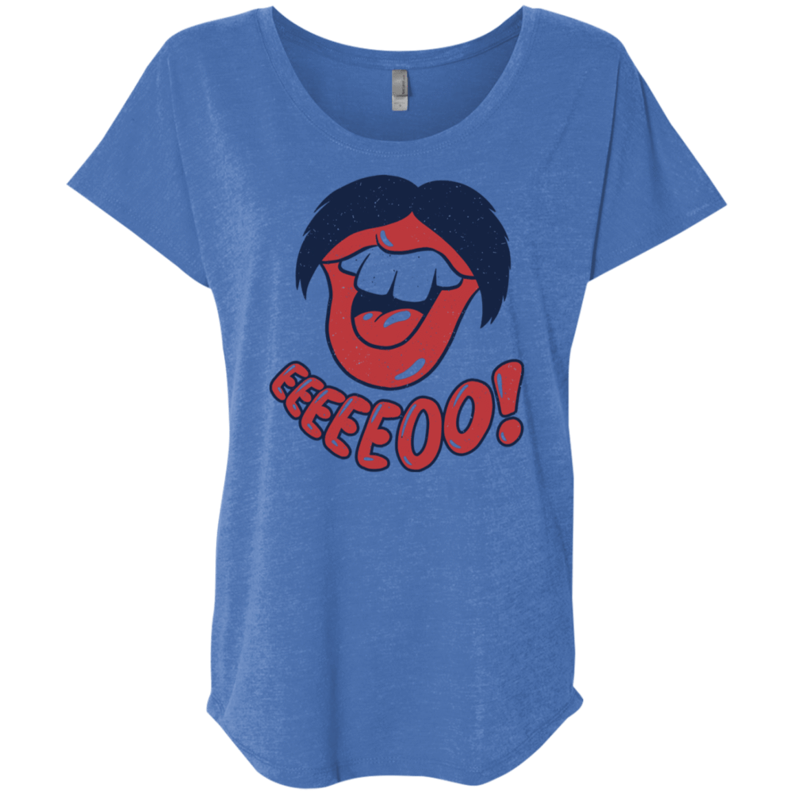 T-Shirts Vintage Royal / X-Small Lips EO Triblend Dolman Sleeve