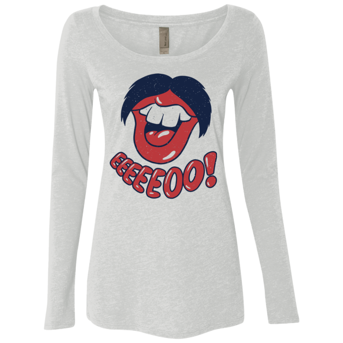 T-Shirts Heather White / S Lips EO Women's Triblend Long Sleeve Shirt