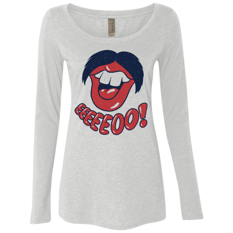 T-Shirts Heather White / S Lips EO Women's Triblend Long Sleeve Shirt