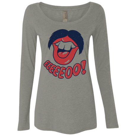 T-Shirts Venetian Grey / S Lips EO Women's Triblend Long Sleeve Shirt