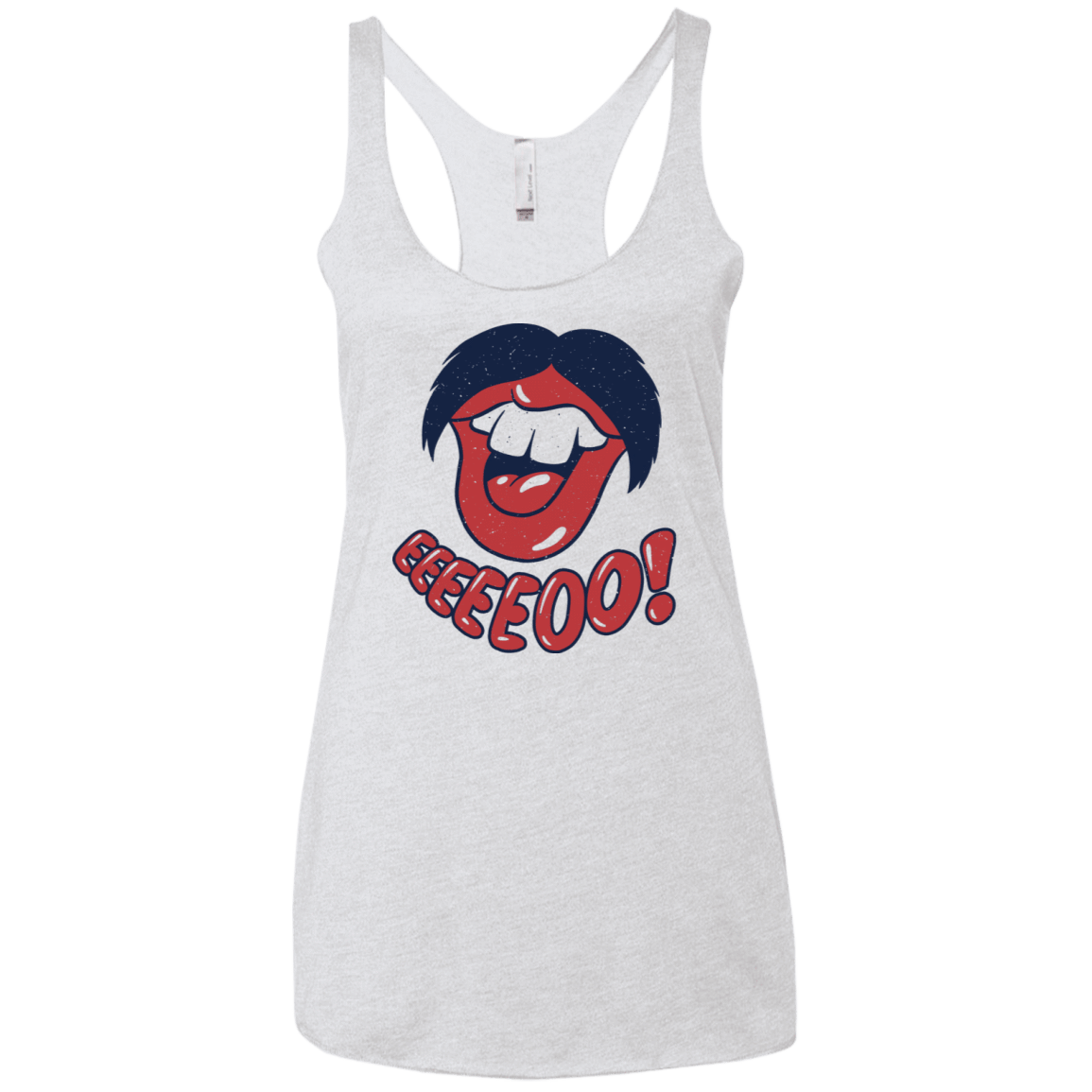 T-Shirts Heather White / X-Small Lips EO Women's Triblend Racerback Tank
