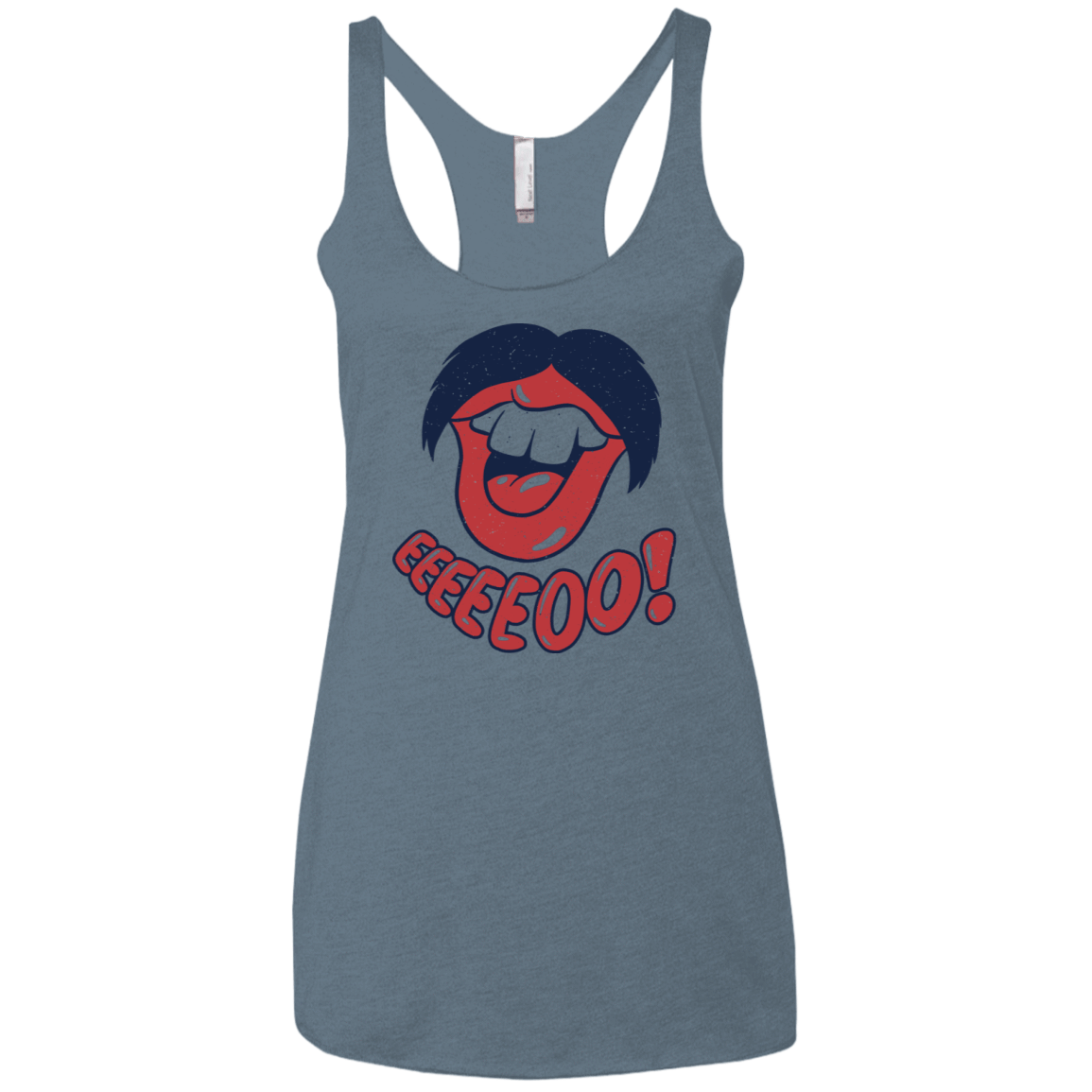 T-Shirts Indigo / X-Small Lips EO Women's Triblend Racerback Tank