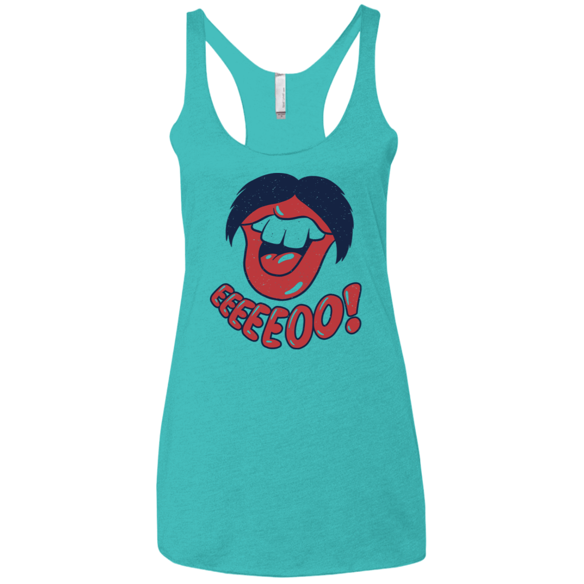 T-Shirts Tahiti Blue / X-Small Lips EO Women's Triblend Racerback Tank