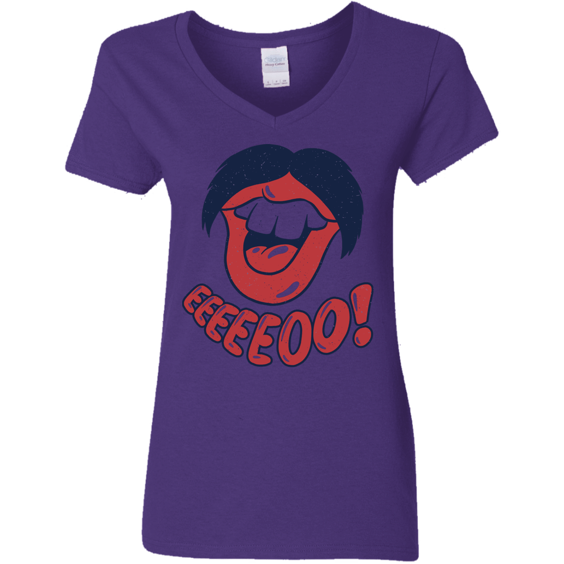 T-Shirts Purple / S Lips EO Women's V-Neck T-Shirt