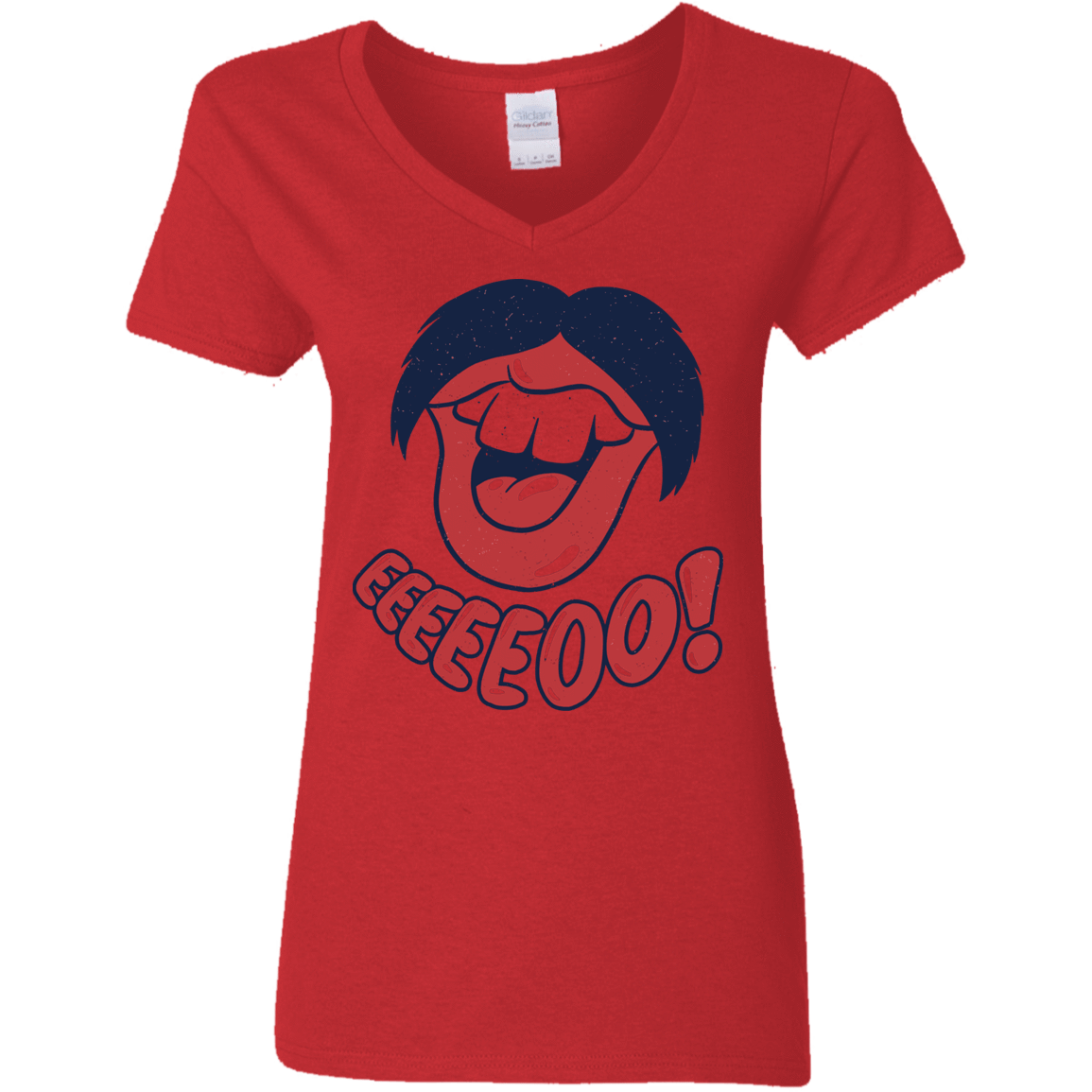 T-Shirts Red / S Lips EO Women's V-Neck T-Shirt