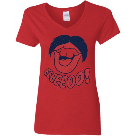 T-Shirts Red / S Lips EO Women's V-Neck T-Shirt