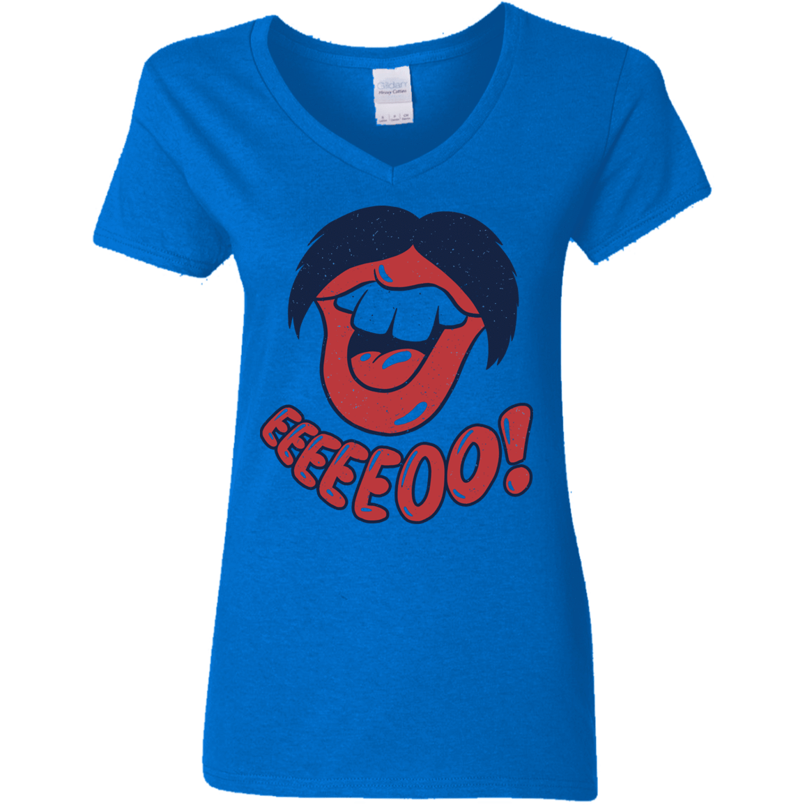 T-Shirts Royal / S Lips EO Women's V-Neck T-Shirt