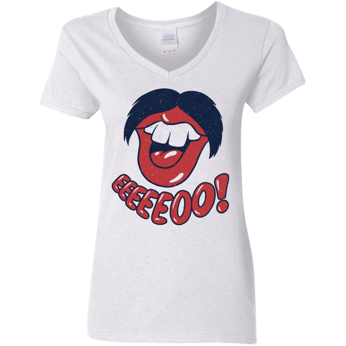 T-Shirts White / S Lips EO Women's V-Neck T-Shirt