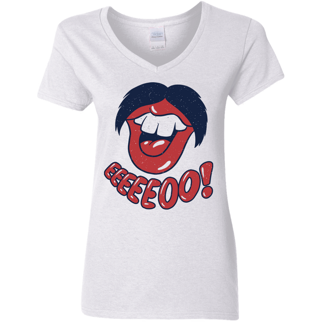 T-Shirts White / S Lips EO Women's V-Neck T-Shirt