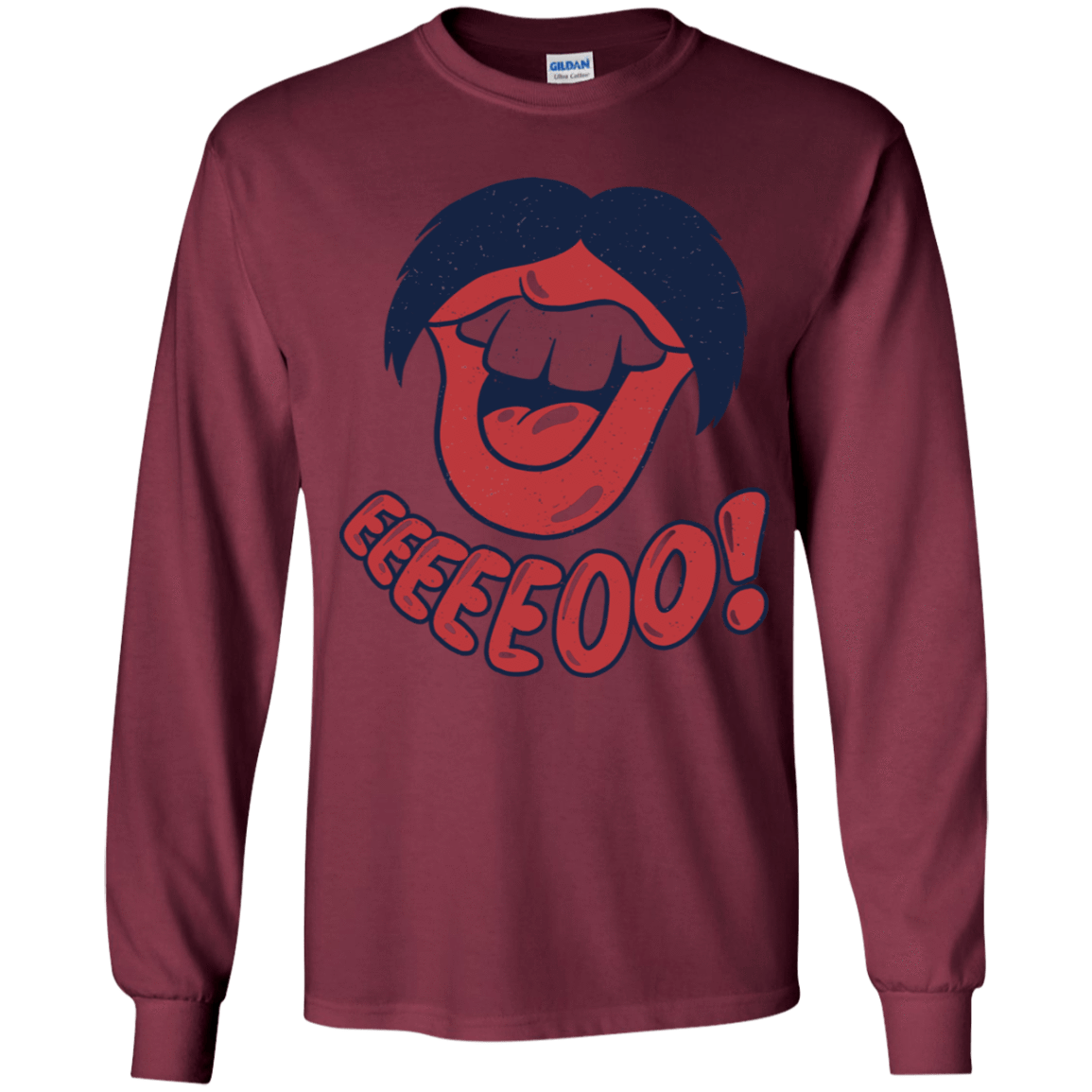 T-Shirts Maroon / YS Lips EO Youth Long Sleeve T-Shirt