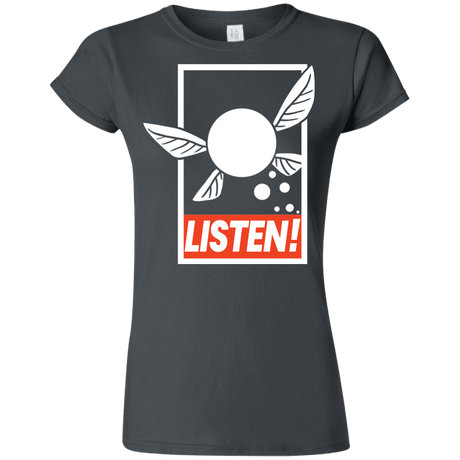 T-Shirts Charcoal / S LISTEN! Junior Slimmer-Fit T-Shirt