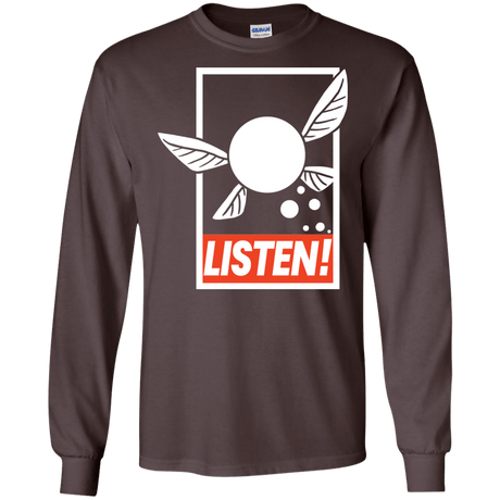 T-Shirts Dark Chocolate / S LISTEN! Men's Long Sleeve T-Shirt