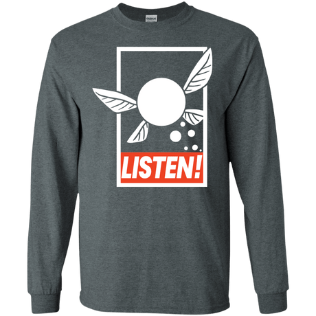 T-Shirts Dark Heather / S LISTEN! Men's Long Sleeve T-Shirt