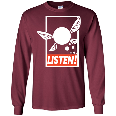 T-Shirts Maroon / S LISTEN! Men's Long Sleeve T-Shirt