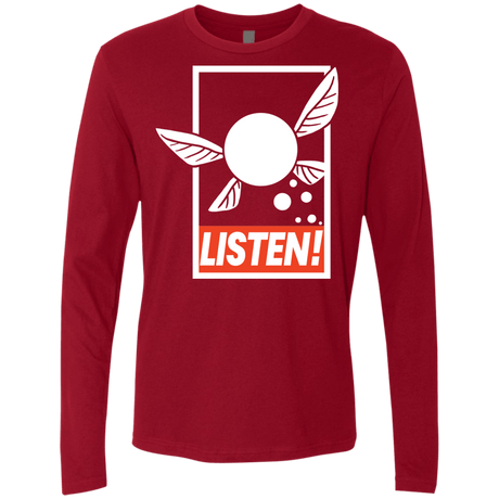 T-Shirts Cardinal / S LISTEN! Men's Premium Long Sleeve