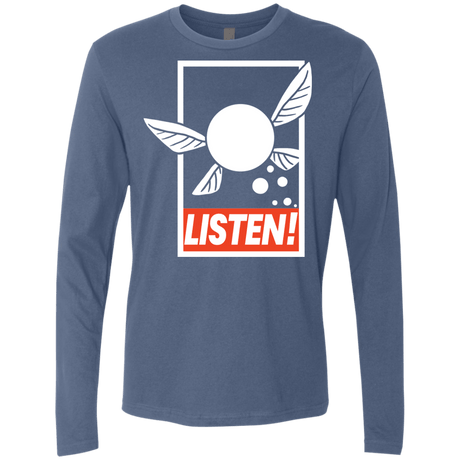 T-Shirts Indigo / S LISTEN! Men's Premium Long Sleeve