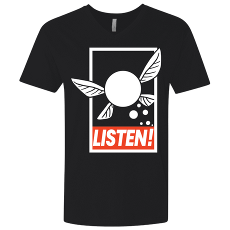 T-Shirts Black / X-Small LISTEN! Men's Premium V-Neck