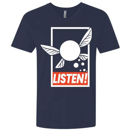 T-Shirts Midnight Navy / X-Small LISTEN! Men's Premium V-Neck
