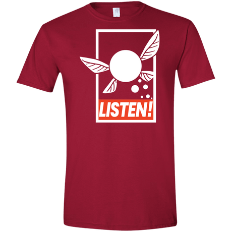 T-Shirts Cardinal Red / S LISTEN! Men's Semi-Fitted Softstyle