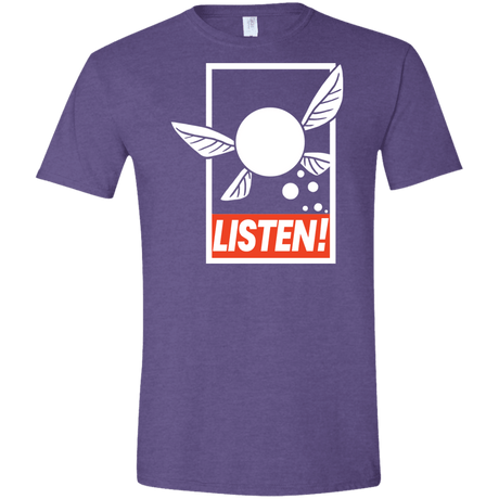 T-Shirts Heather Purple / S LISTEN! Men's Semi-Fitted Softstyle