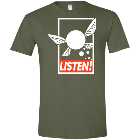 T-Shirts Military Green / S LISTEN! Men's Semi-Fitted Softstyle