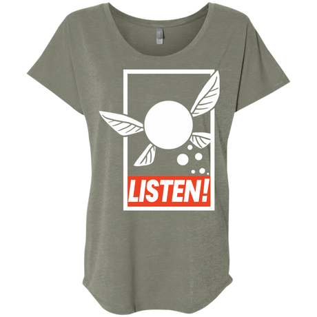 T-Shirts Venetian Grey / X-Small LISTEN! Triblend Dolman Sleeve