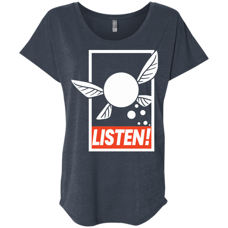 T-Shirts Vintage Navy / X-Small LISTEN! Triblend Dolman Sleeve