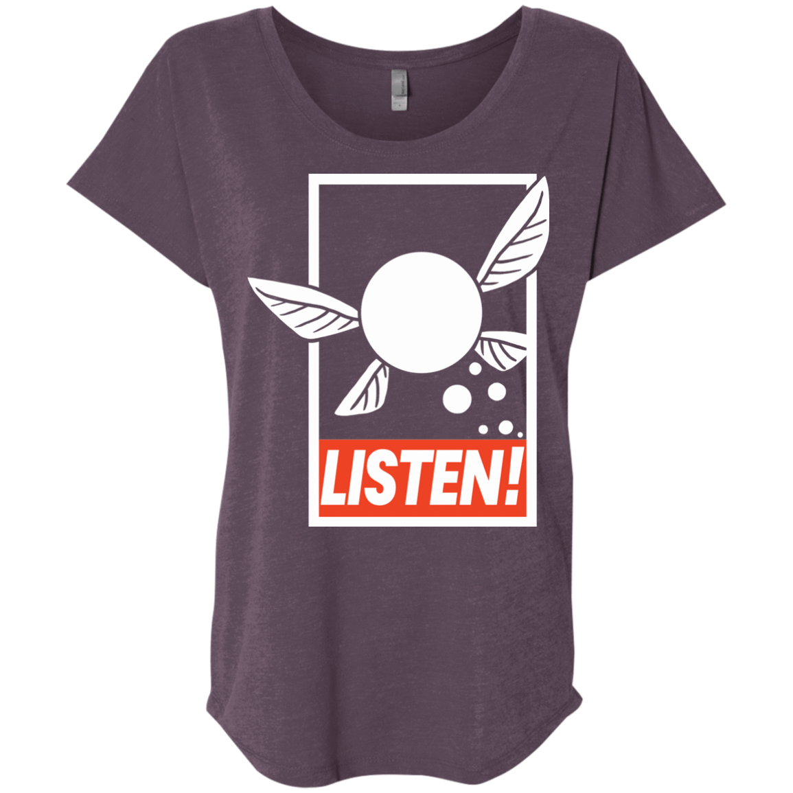 T-Shirts Vintage Purple / X-Small LISTEN! Triblend Dolman Sleeve