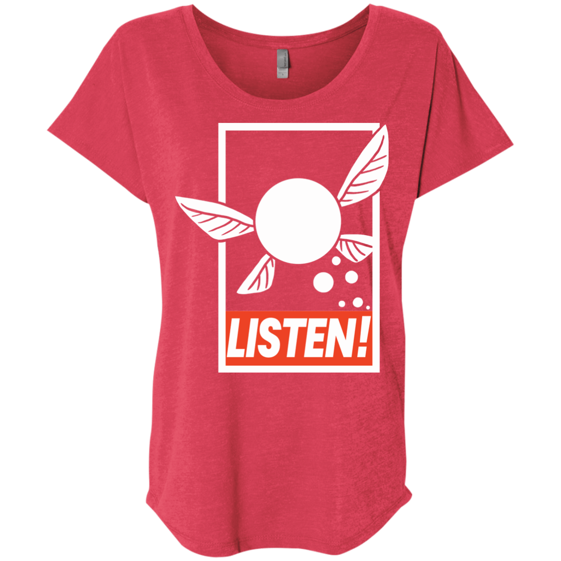 T-Shirts Vintage Red / X-Small LISTEN! Triblend Dolman Sleeve