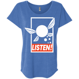 T-Shirts Vintage Royal / X-Small LISTEN! Triblend Dolman Sleeve