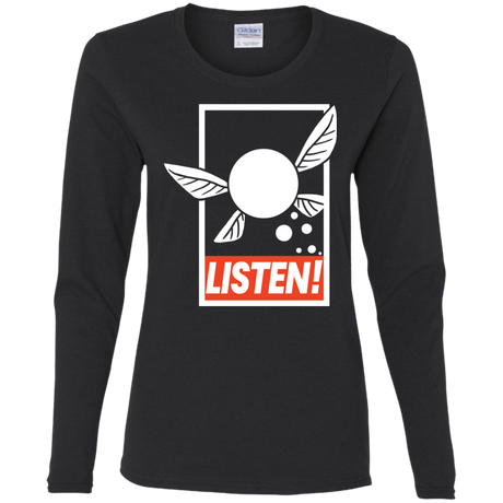 T-Shirts Black / S LISTEN! Women's Long Sleeve T-Shirt