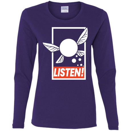 T-Shirts Purple / S LISTEN! Women's Long Sleeve T-Shirt