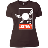 T-Shirts Dark Chocolate / X-Small LISTEN! Women's Premium T-Shirt